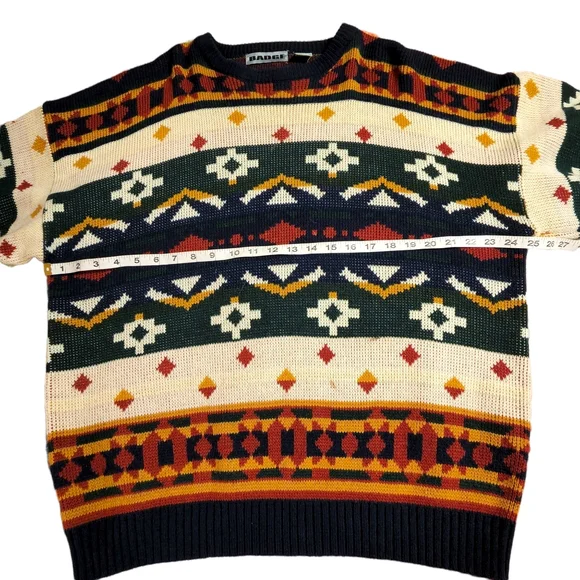 Vintage Badge Brand Cozy Fall Grandpa Sweater - Picture 5 of 6